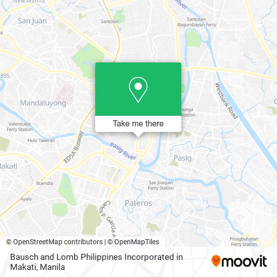 Bausch and Lomb Philippines Incorporated in Makati map