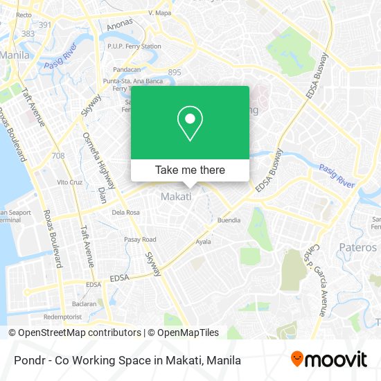 Pondr - Co Working Space in Makati map