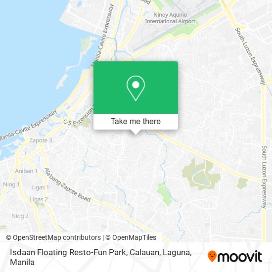Isdaan Floating Resto-Fun Park, Calauan, Laguna map
