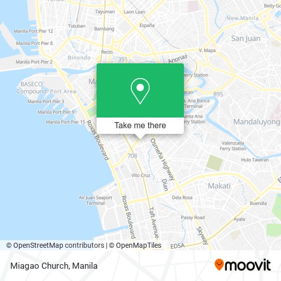 Miagao Church map