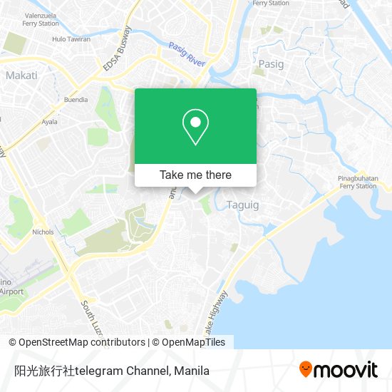 阳光旅行社telegram Channel map