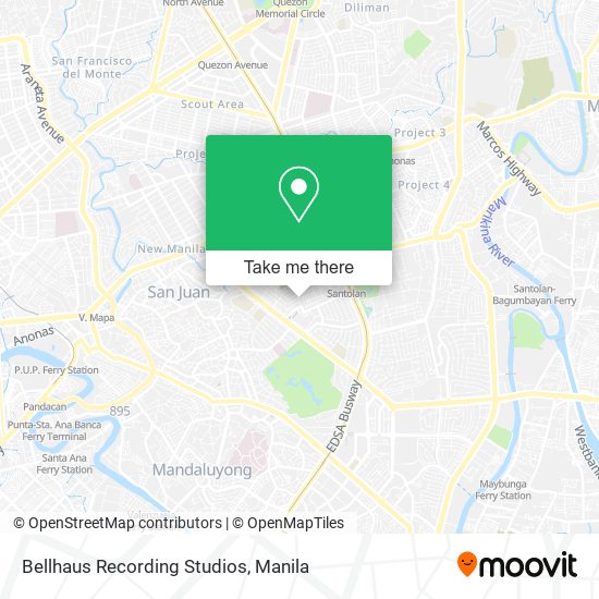 Bellhaus Recording Studios map