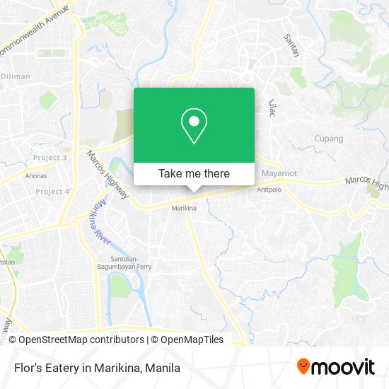 Flor's Eatery in Marikina map