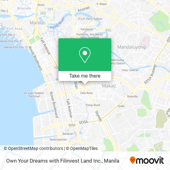Own Your Dreams with Filinvest Land Inc. map