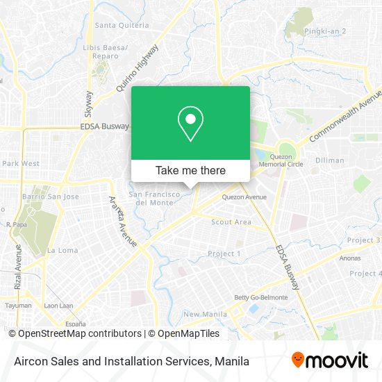 Aircon Sales and Installation Services map