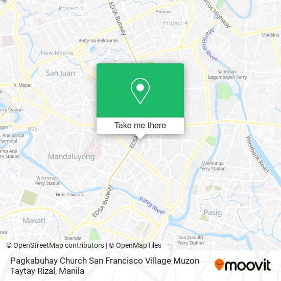 Pagkabuhay Church San Francisco Village Muzon Taytay Rizal map