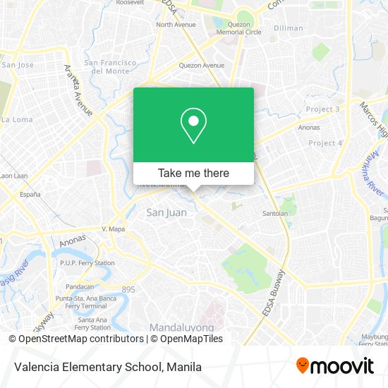 Valencia Elementary School map