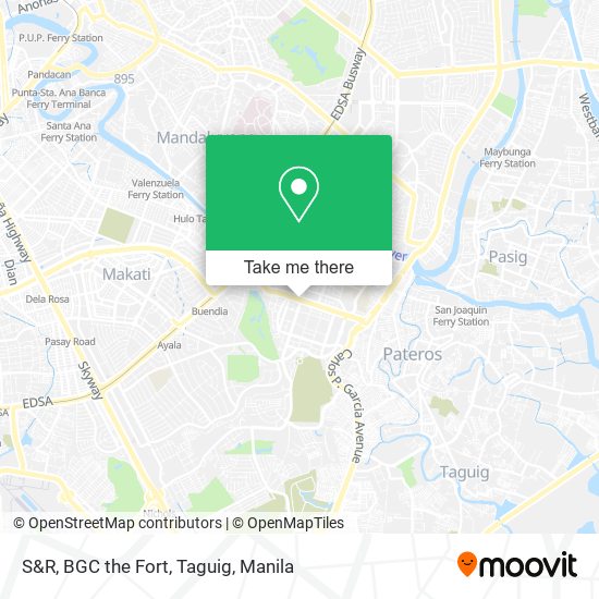 S&R, BGC the Fort, Taguig map
