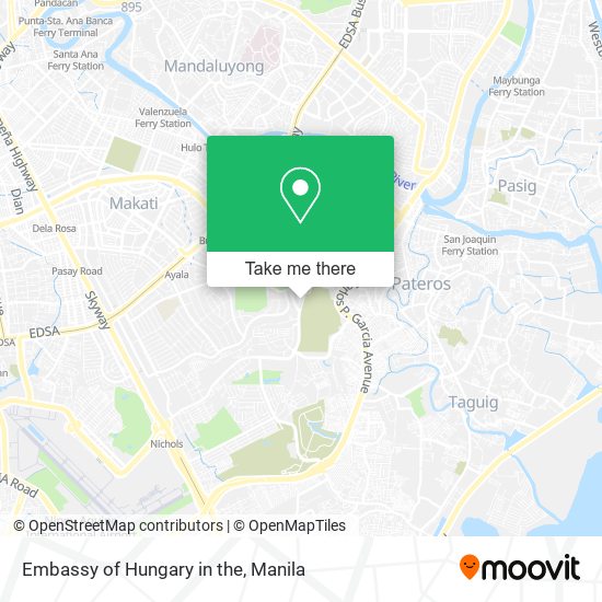 Embassy of Hungary in the map