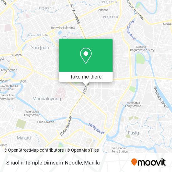 Shaolin Temple Dimsum-Noodle map