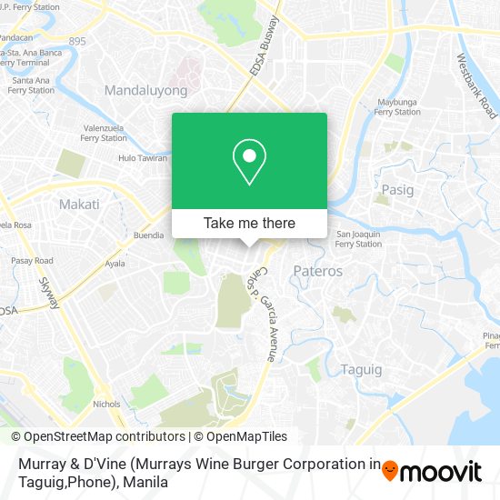Murray & D'Vine (Murrays Wine Burger Corporation in Taguig,Phone) map