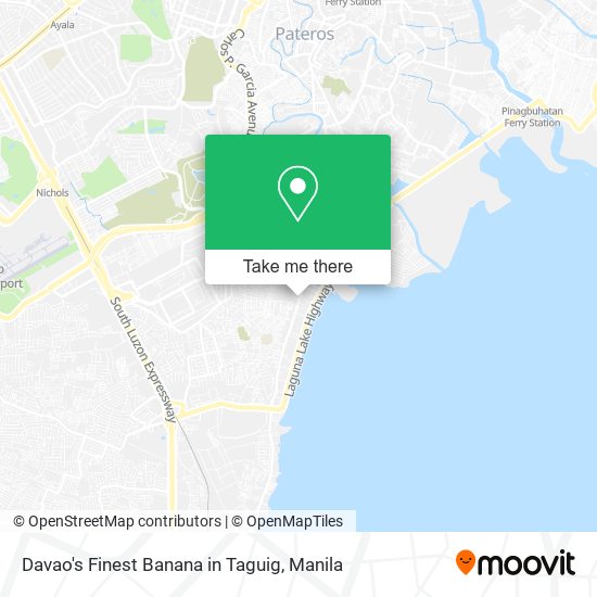 Davao's Finest Banana in Taguig map