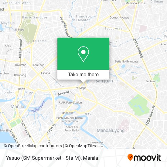 Yasuo (SM Supermarket - Sta M) map
