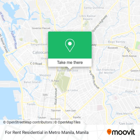 For Rent Residential in Metro Manila map