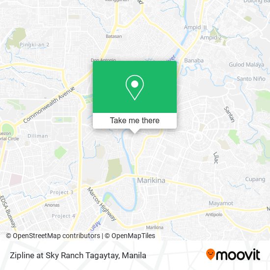 Zipline at Sky Ranch Tagaytay map
