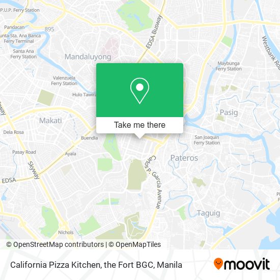 California Pizza Kitchen, the Fort BGC map