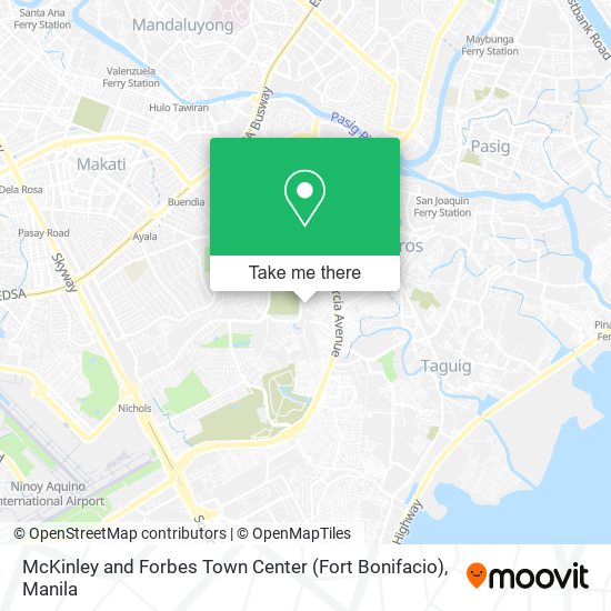 McKinley and Forbes Town Center (Fort Bonifacio) map