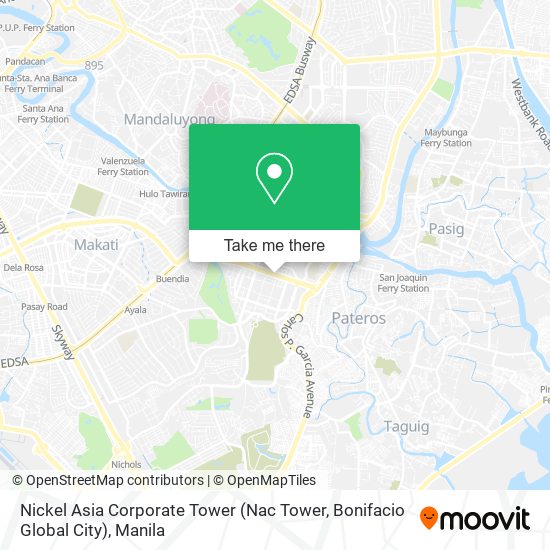 Nickel Asia Corporate Tower (Nac Tower, Bonifacio Global City) map