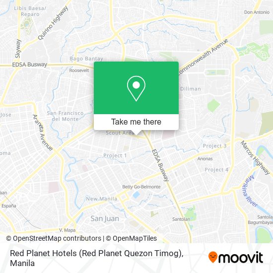 Red Planet Hotels (Red Planet Quezon Timog) map