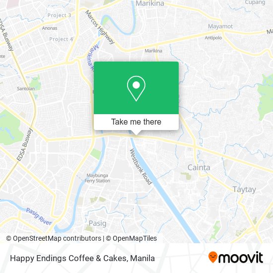 Happy Endings Coffee & Cakes map