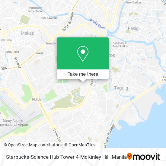 Starbucks-Science Hub Tower 4-McKinley Hill map