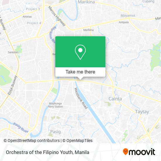 Orchestra of the Filipino Youth map