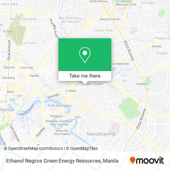 Ethanol Negros Green Energy Resources map