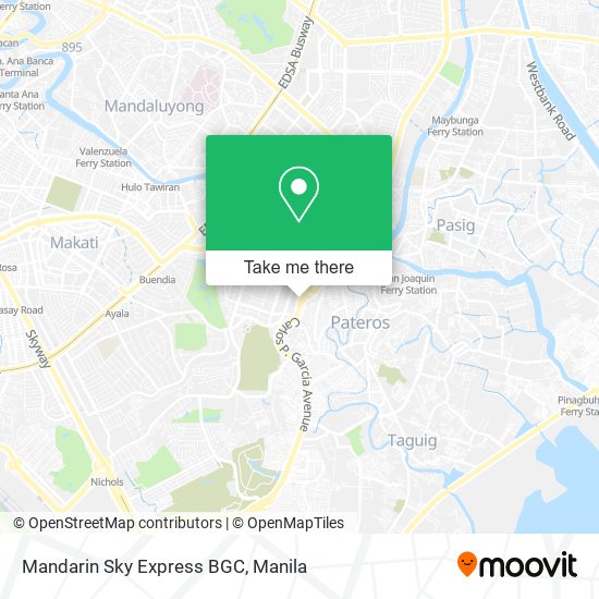 Mandarin Sky Express BGC map