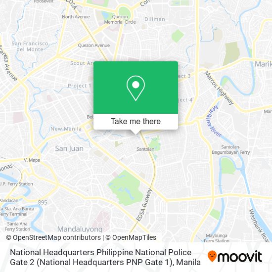 National Headquarters Philippine National Police Gate 2 (National Headquarters PNP Gate 1) map