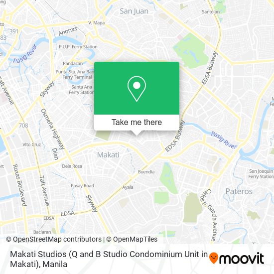 Makati Studios (Q and B Studio Condominium Unit in Makati) map