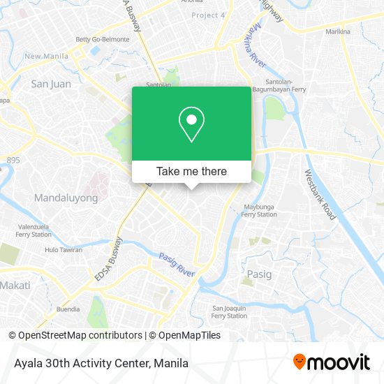 Ayala 30th Activity Center map