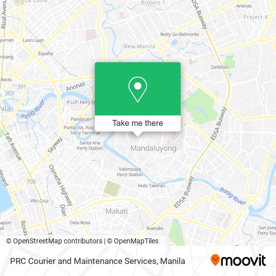 PRC Courier and Maintenance Services map