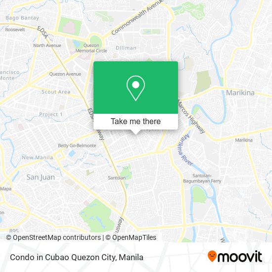 Condo in Cubao Quezon City map