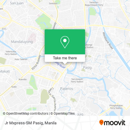 Jr Mxpress-SM Pasig map