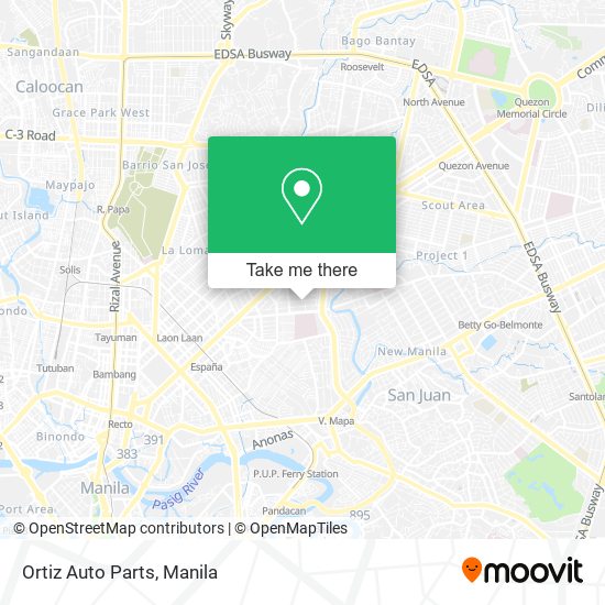 Ortiz Auto Parts map