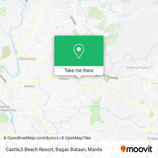 Castle,S Beach Resort, Bagac Bataan map