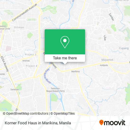Korner Food Haus in Marikina map