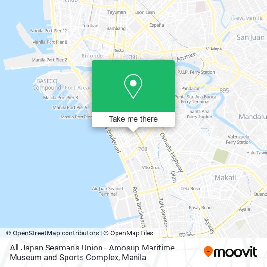 All Japan Seaman's Union - Amosup Maritime Museum and Sports Complex map