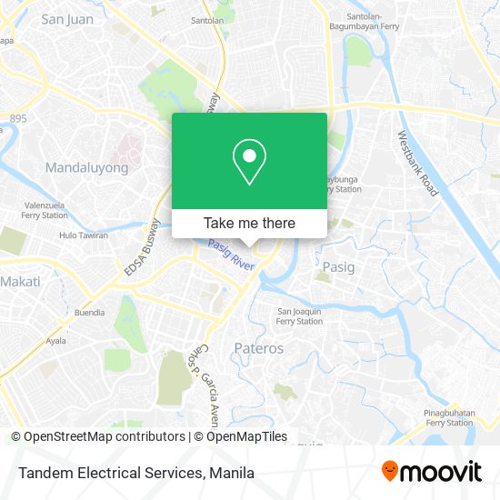 Tandem Electrical Services map