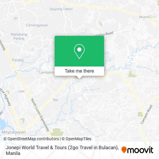 Jonepi World Travel & Tours (2go Travel in Bulacan) map