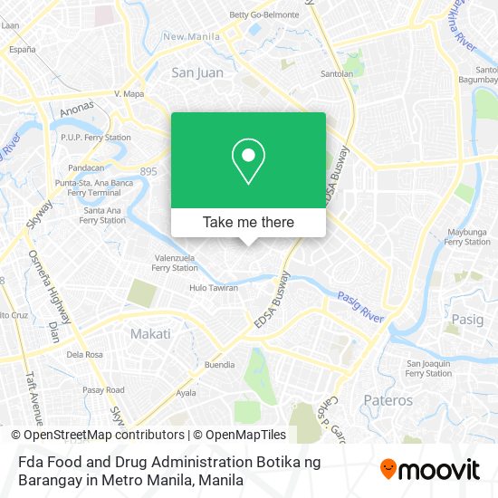 Fda Food and Drug Administration Botika ng Barangay in Metro Manila map