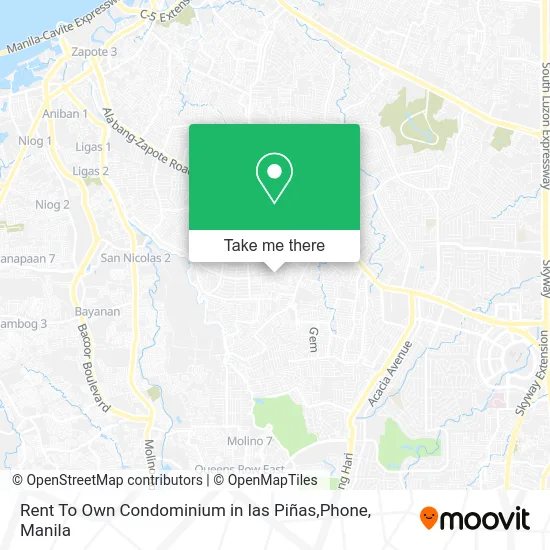 Rent To Own Condominium in las Piñas,Phone map