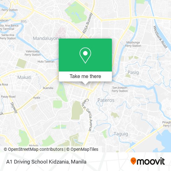 A1 Driving School Kidzania map