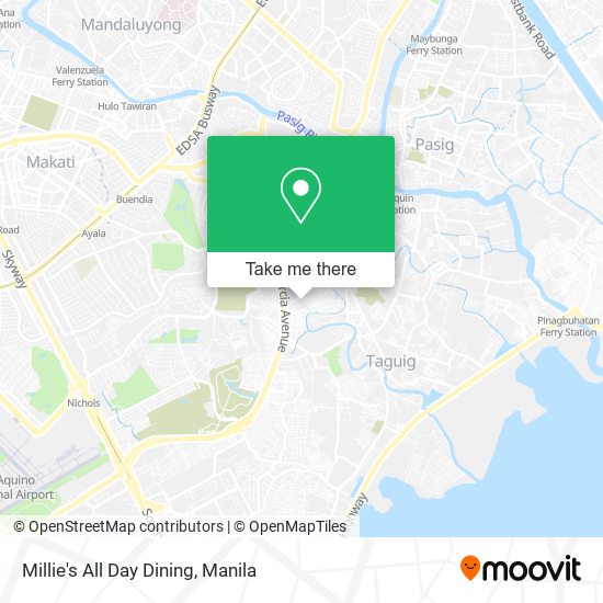 Millie's All Day Dining map