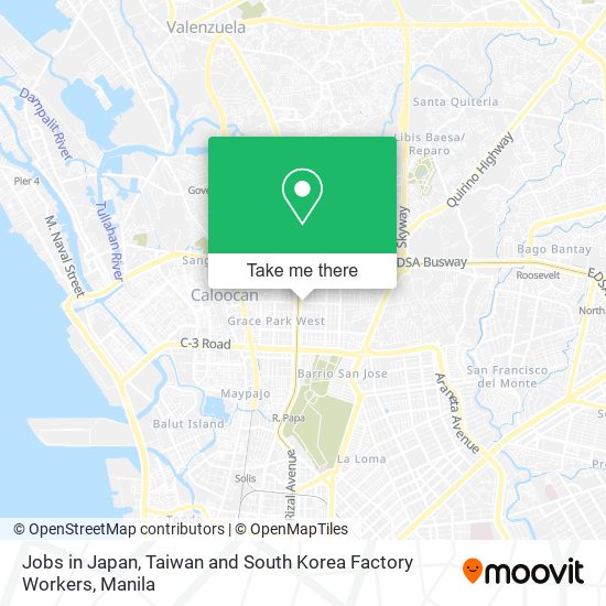 Jobs in Japan, Taiwan and South Korea Factory Workers map