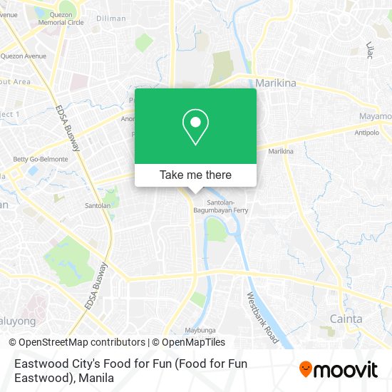 Eastwood City's Food for Fun (Food for Fun Eastwood) map