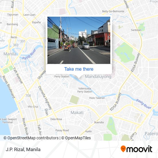 J.P. Rizal map