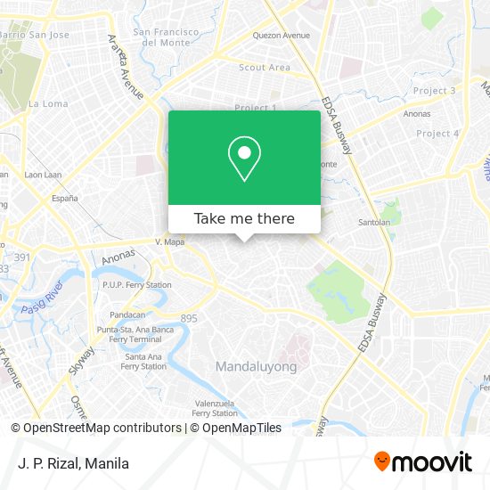 J. P. Rizal map