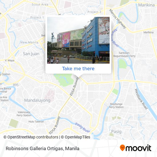 How to get to Robinsons Galleria Ortigas in Quezon City by Bus or