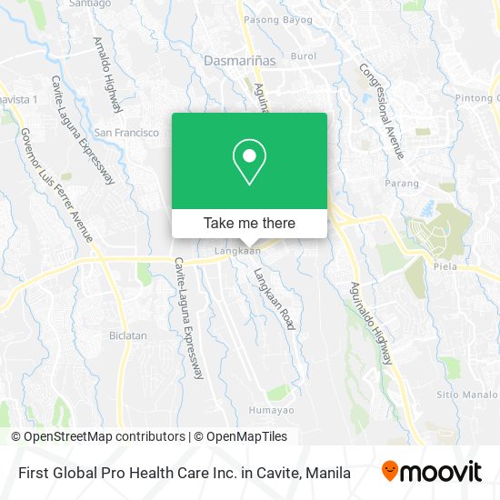 First Global Pro Health Care Inc. in Cavite map
